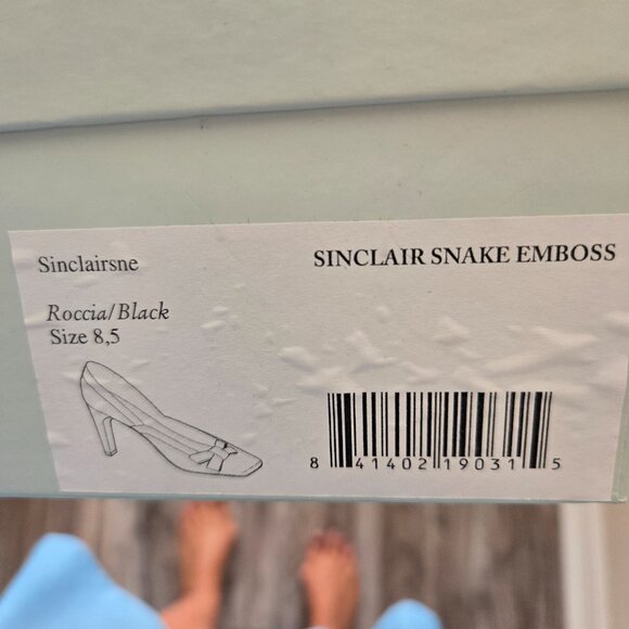 New Designer Francis Valentine high heel leather snake print shoes - Picture 6 of 7